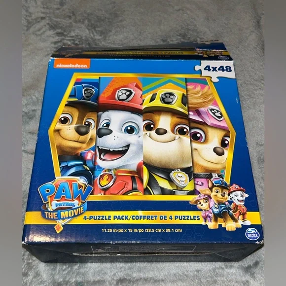 Nickelodeon Paw Patrol the Movie: 4 Puzzles Each W/48 Pieces *Complete* - Picture 1 of 7